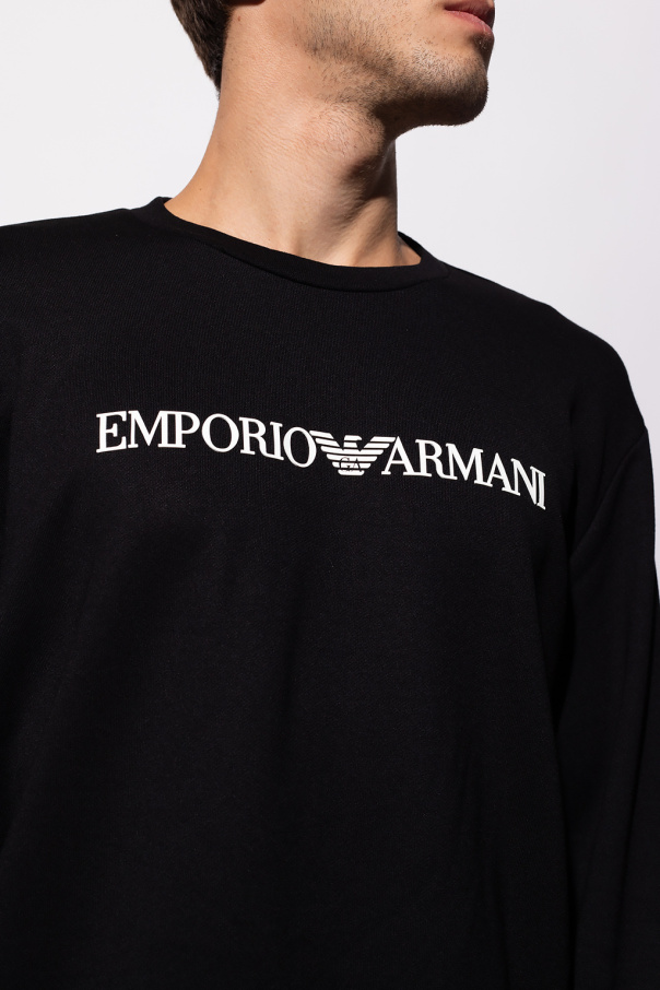 Black Sweatshirt with logo Emporio Armani - Vitkac TW