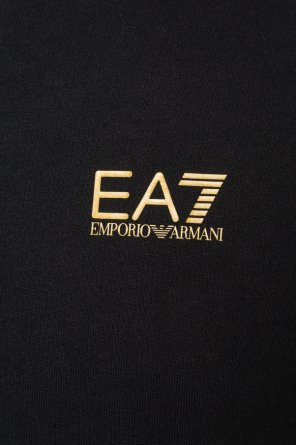 EA7 Emporio monogam-trim Armani Logo-printed hoodie