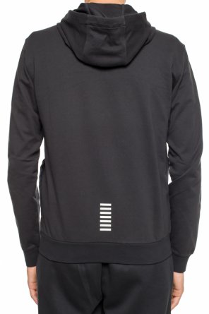 EA7 Emporio armani leather Logo-printed sweatshirt