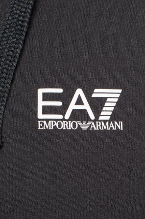 Giorgio Armani waffle-knit track shorts Logo-printed sweatshirt