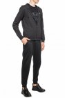 Ea7 Emporio armani jacquard lace-up low-top trainers Logo-printed sweatshirt