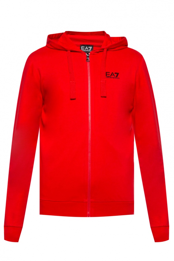 Giorgio Armani zip-up mock-neck jacket Logo-printed sweatshirt