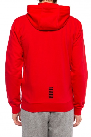 Giorgio Armani zip-up mock-neck jacket Logo-printed sweatshirt