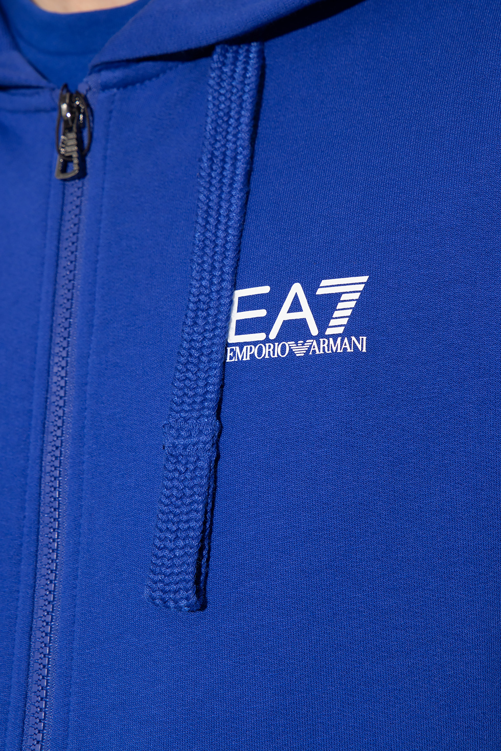 EA7 Emporio armani leather Zip-up hoodie