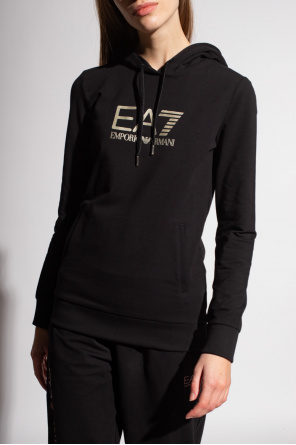 EA7 Emporio Armani Emporio Armani Loungewear 2-pak sorte og grå lounge t-shirts med v-hals og logo