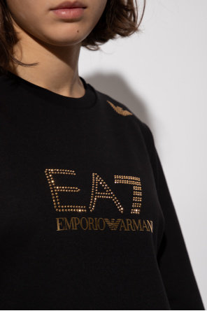 Emporio armani шкіряний ремінь Logo-printed sweatshirt