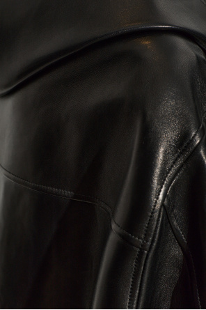 Balenciaga Kožená bunda s kapucňou