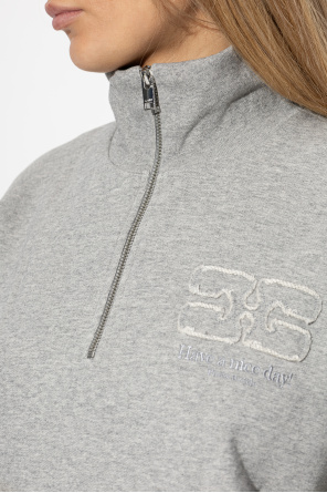 Ganni Bluza typu `owersize` ze stójką