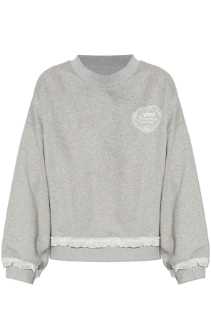 Sudadera con inserción de encaje