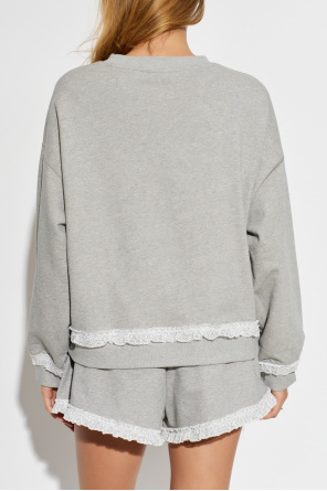 Ganni Bluza z koronkowa wstawką