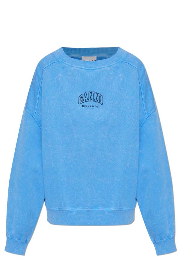 Sweatshirt with printed logo od Ganni