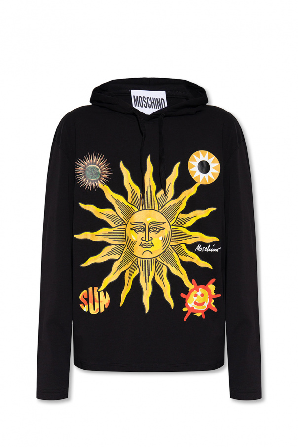 Moschino Printed pliss hoodie