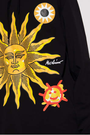 Moschino Printed pliss hoodie