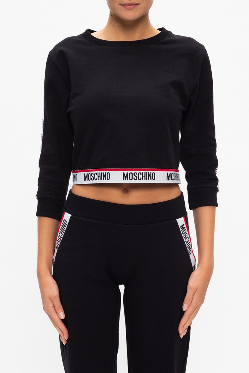 moschino shoulder logo sweatshirt