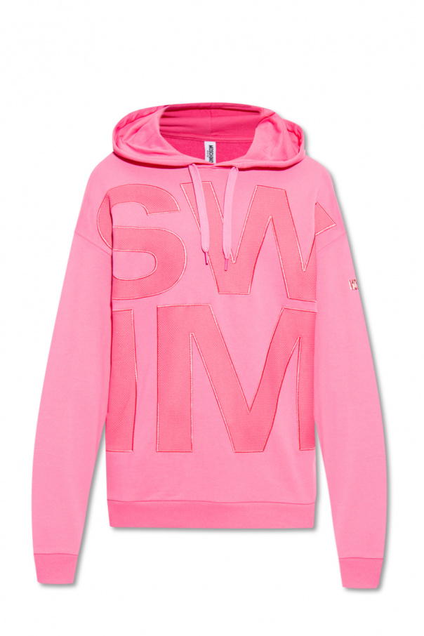 Moschino Cable-knit hoodie with logo