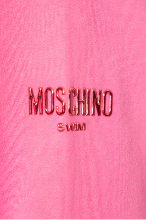 Moschino Cable-knit hoodie with logo