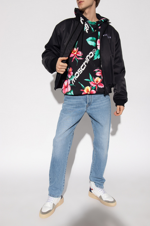 Moschino Floral tulle hoodie