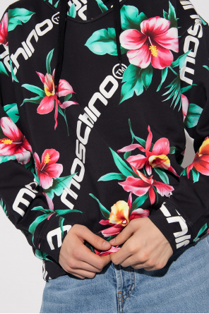 Moschino Floral tulle hoodie