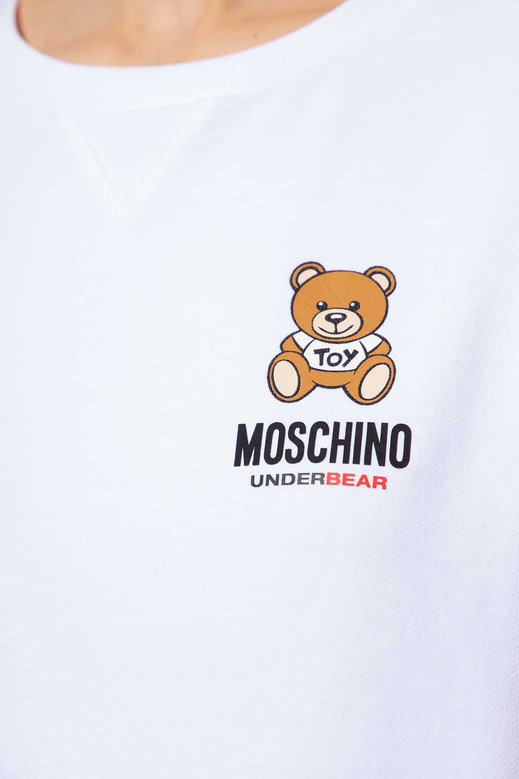 Moschino Pure Cotton Crew Neck Fish Graphic T-Shirt