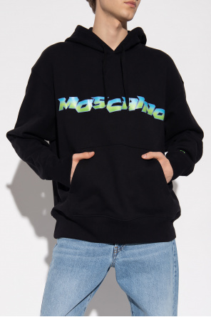 Moschino Logo-printed Granatowy hoodie