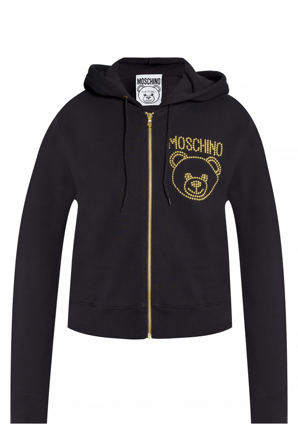 Moschino embroidered floral long-sleeve Back hoodie