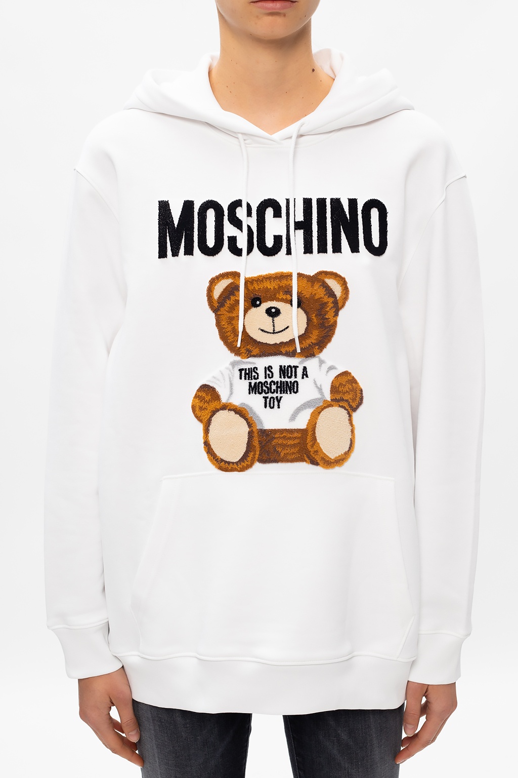 moschino hooded sweatshirt