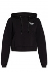 logo-embroidered hoodie Blau