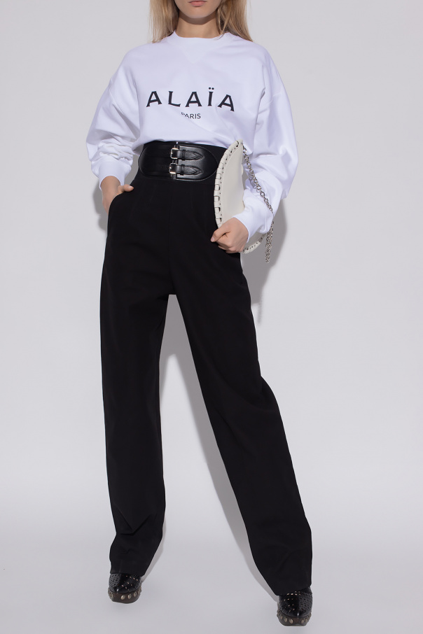 Alaïa Giacca in tessuto con zip a metà lunghezza Sportswear Tech Pack Uomo Blu