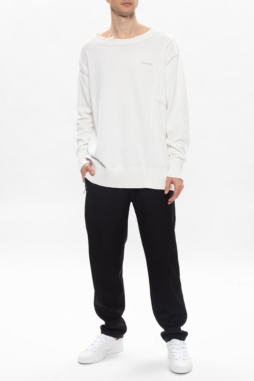 Urban Classics CONTRAST 3/4 SLEEVE RAGLAN - Long sleeved top -  white/black/white 