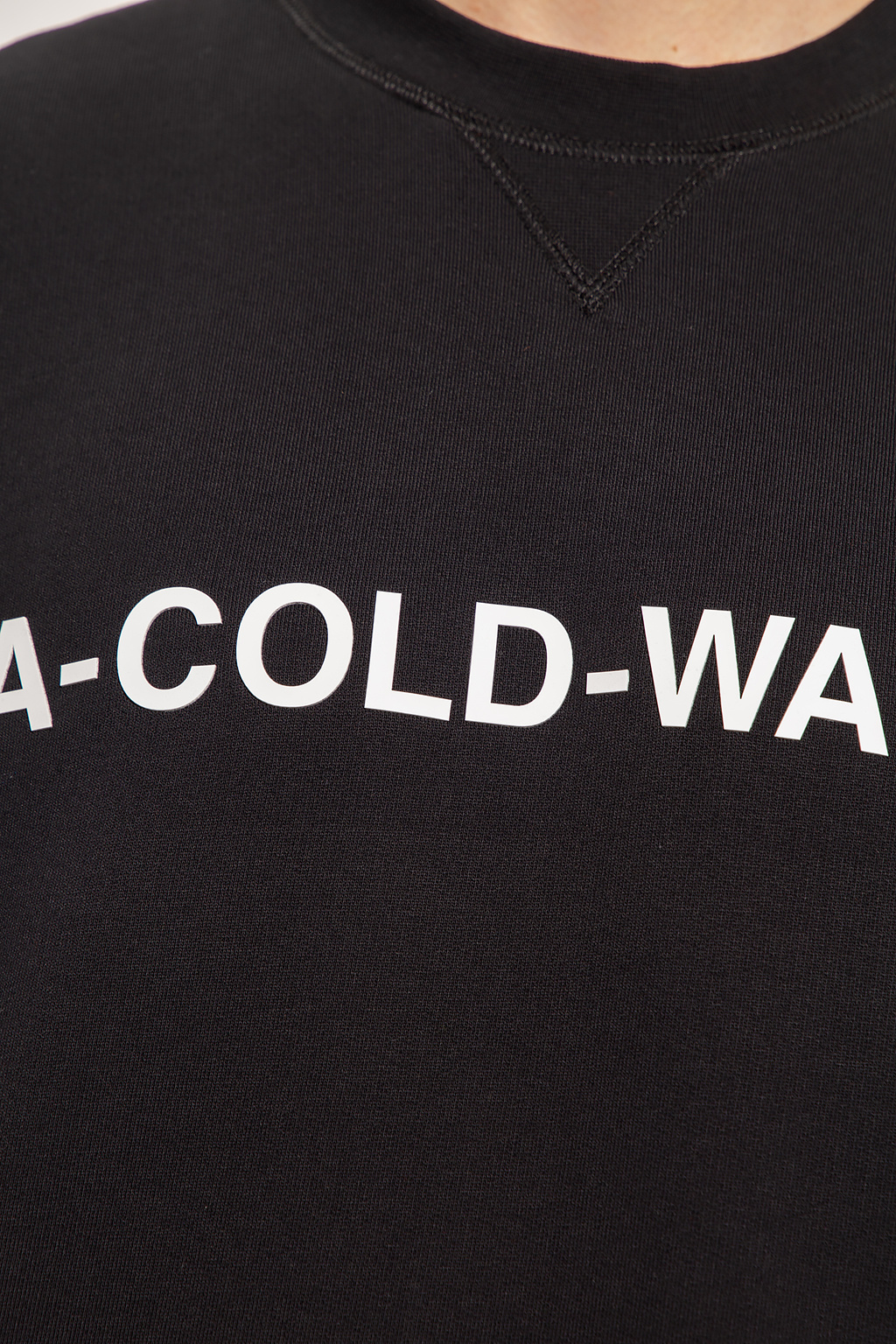 A-COLD-WALL* Comme Des Garçons Play striped logo-patch long sleeved T-shirt