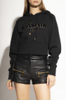 Balmain Cropped hoodie with logo