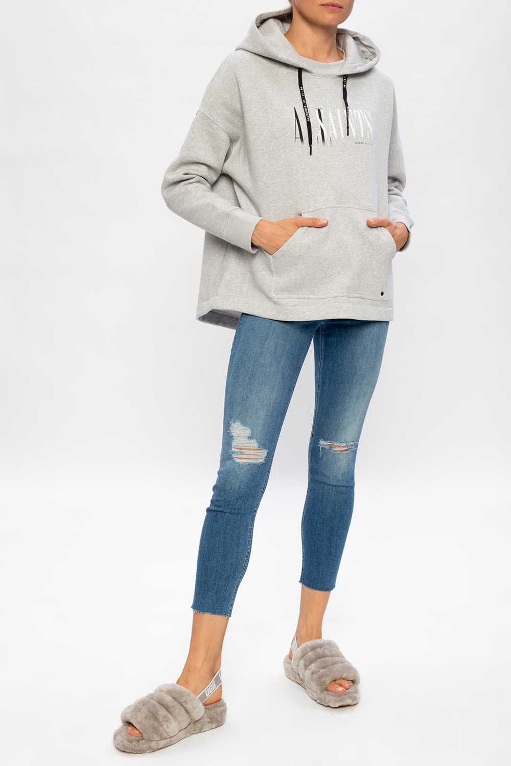 all saints white hoodie