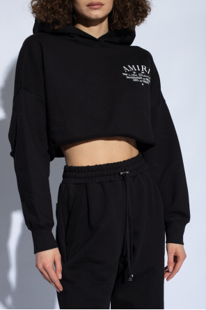 Amiri Cropped hoodie with logo