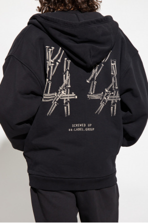 44 Label Group VAL KRISTOPHER Issue-print swing sweatshirt