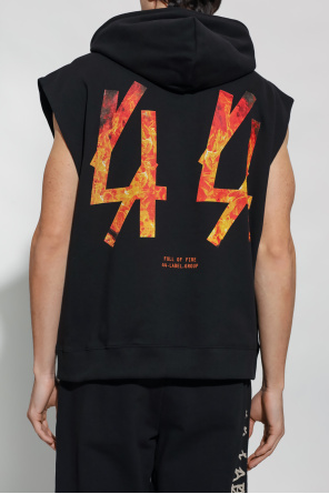 44 Label Group Sleeveless Belted hoodie