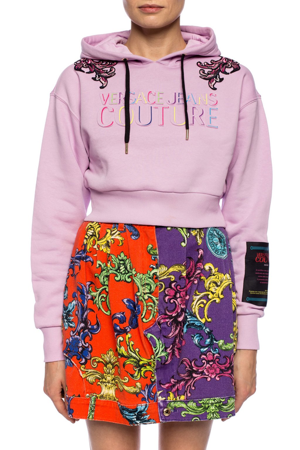 versace cropped hoodie
