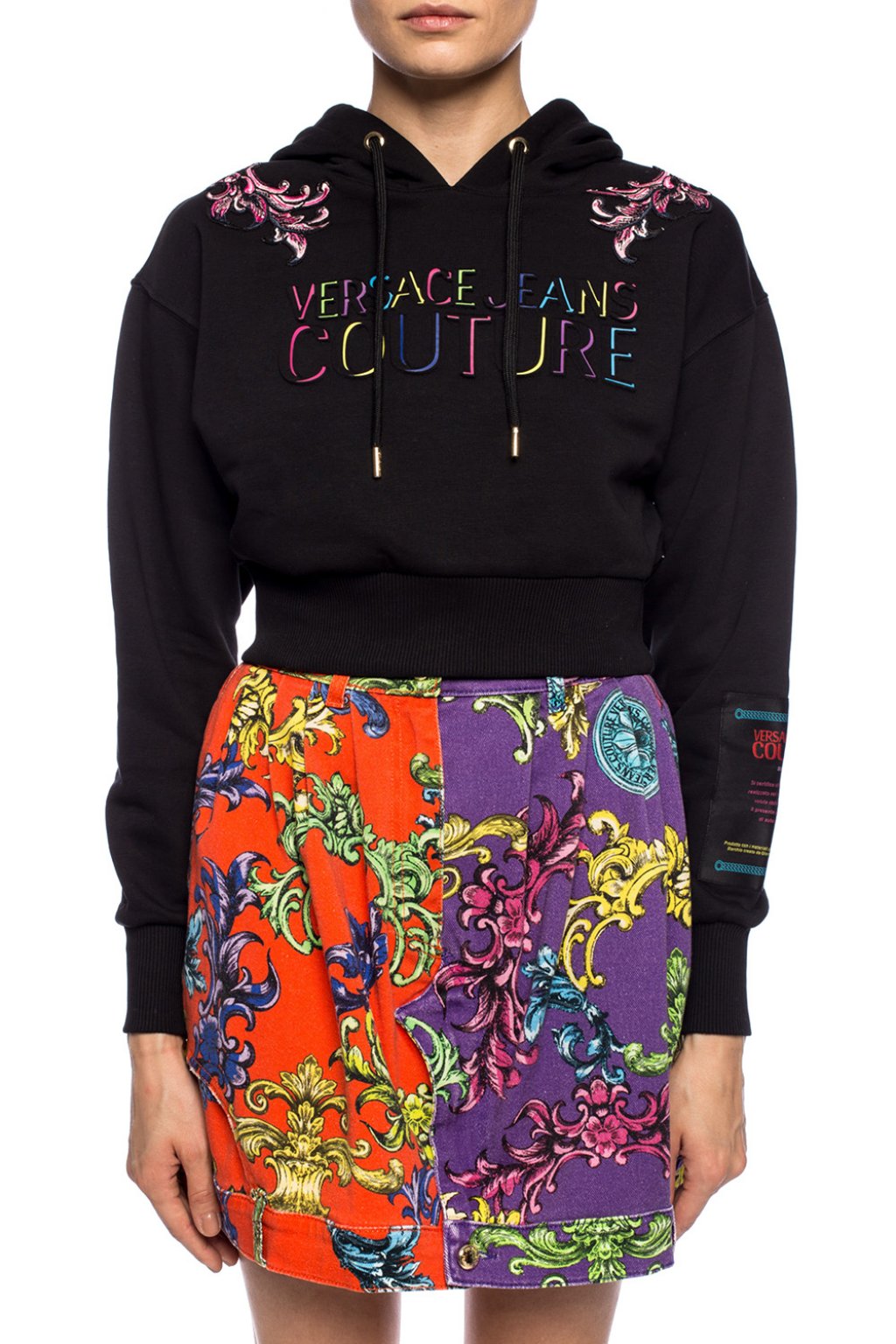 versace cropped hoodie