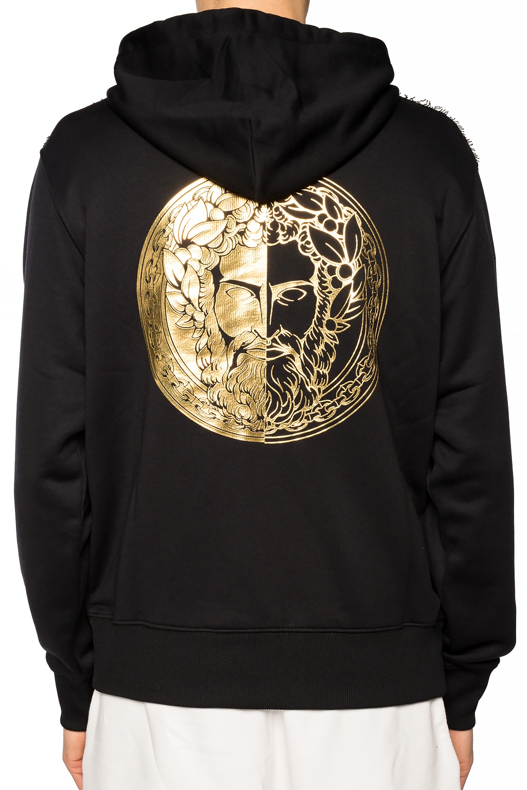versace jeans couture logo hoodie black