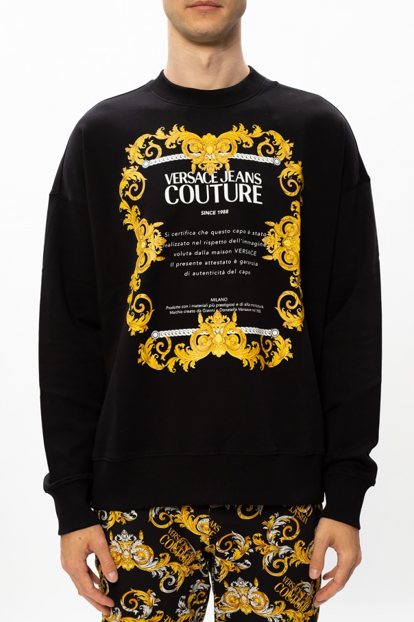 versace jeans couture logo sweatshirt