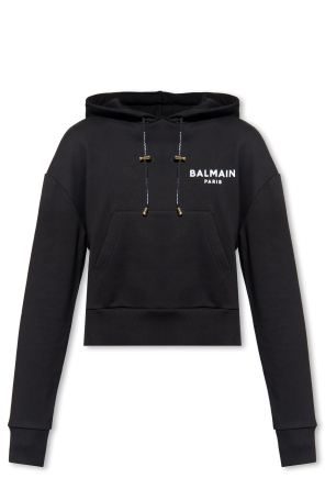 Cropped hoodie with logo