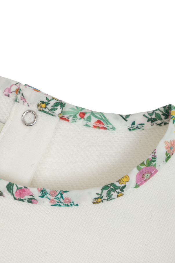 Fendi Kids Sweatshirt with logo and floral motif