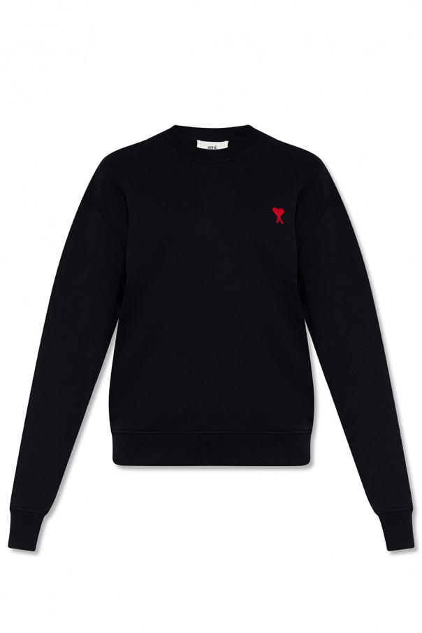 Ami Alexandre Mattiussi Cotton brystet sweatshirt with logo