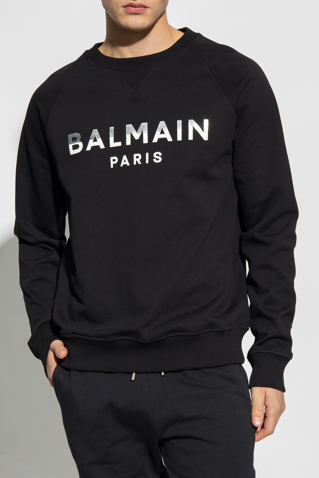 balmain dubbelknappt Sweatshirt with logo