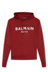 woman balmain sweatshirts logo cotton hoodie