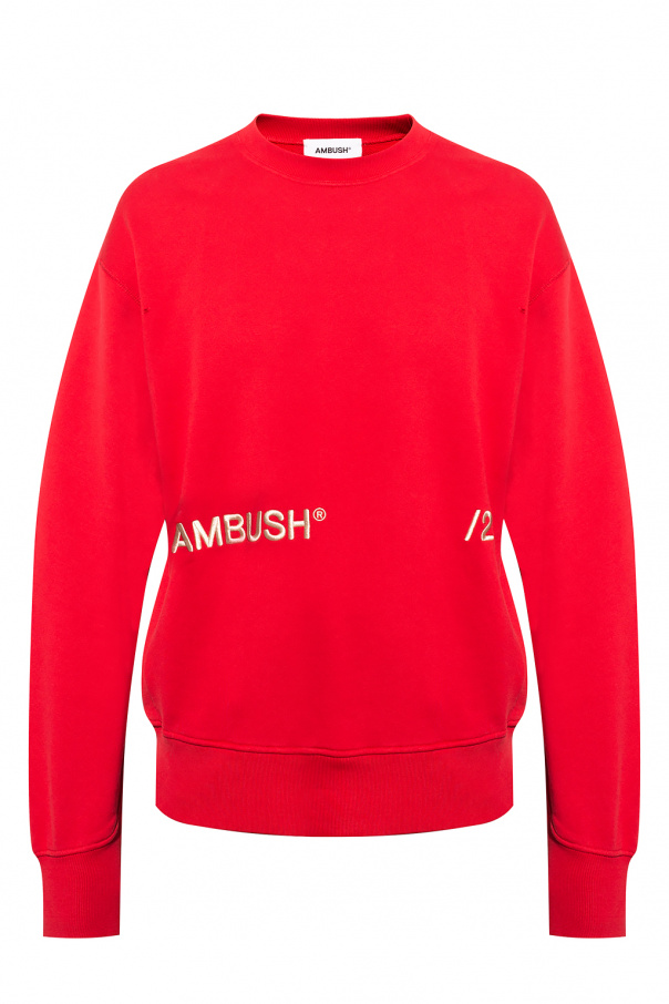 Ambush Maison Kitsuné chest logo-patch detail T-shirt