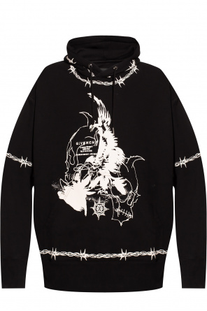 givenchy star logo square patch hoodie
