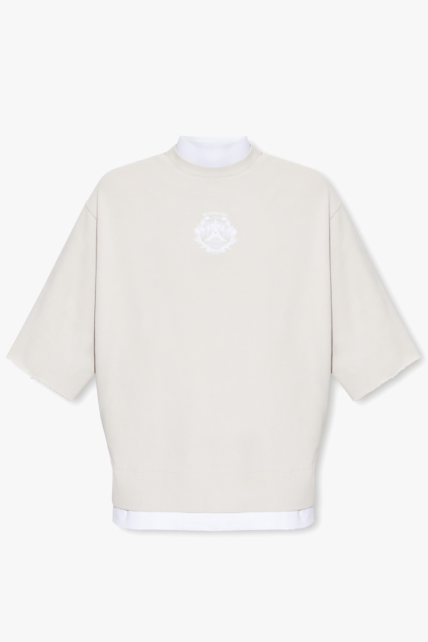 Givenchy KNIT Two-layer sweatshirt with short sleeves