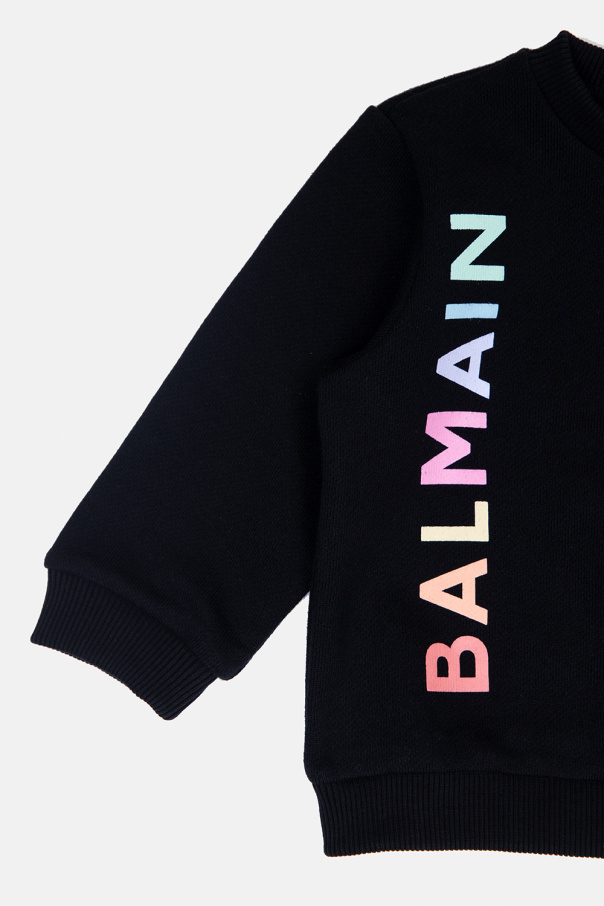 Balmain Kids Balmain debossed-logo detail jeans
