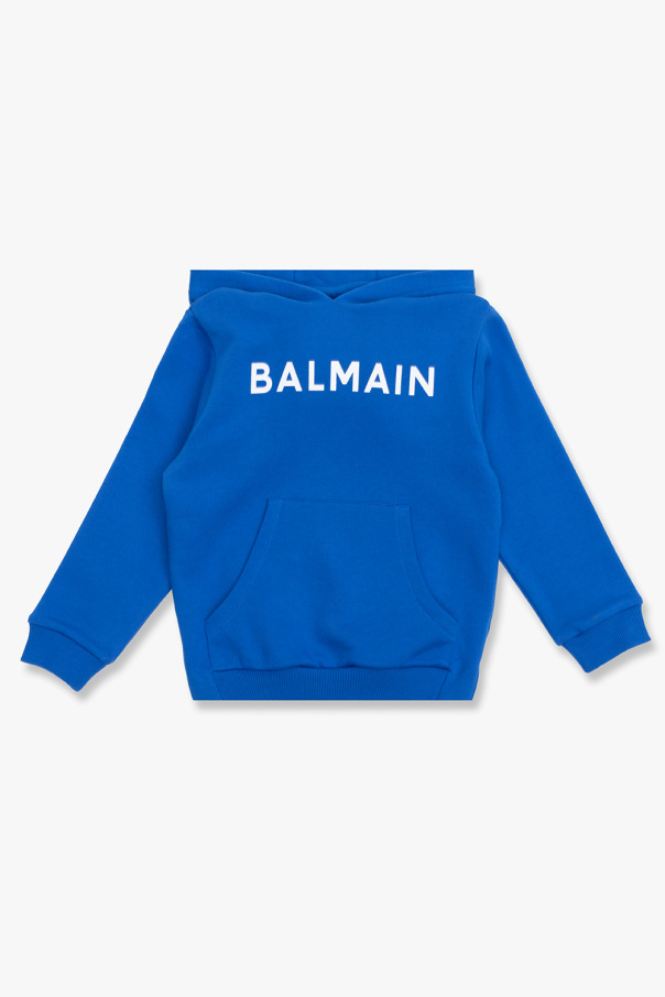 balmain Sequins Kids Hoodie with logo print