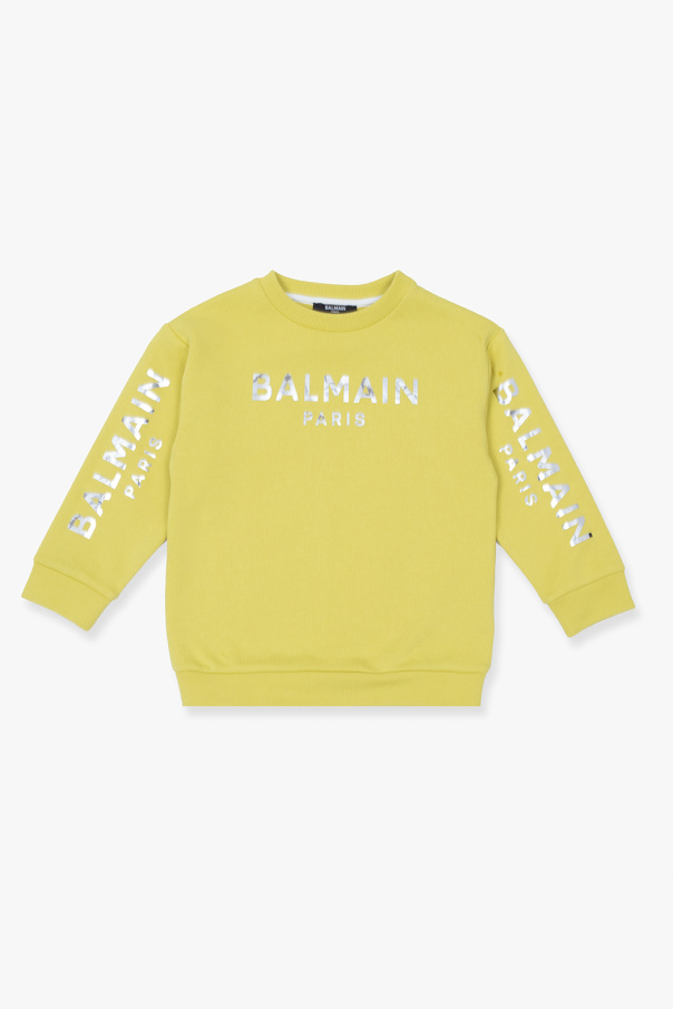 Balmain Kids Balmain Kids double-breasted logo-print blazer
